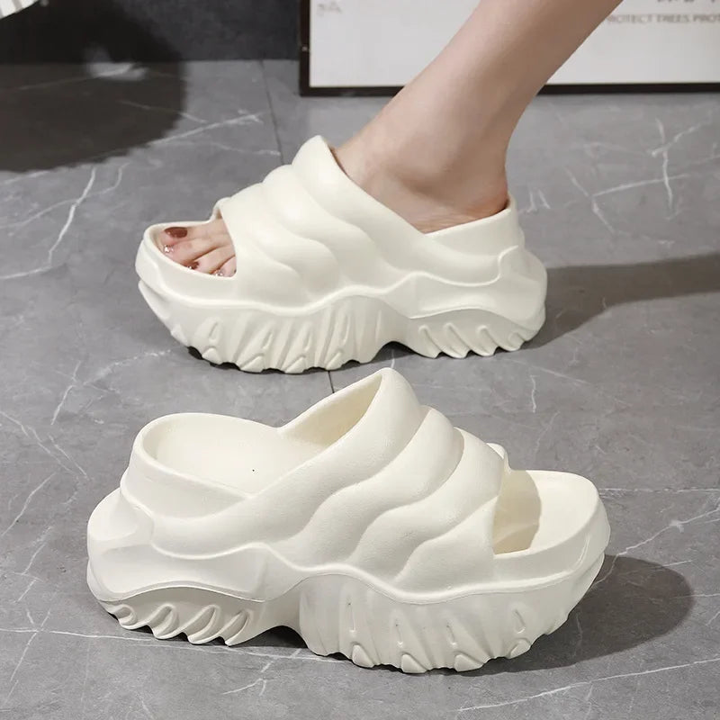 Women’s Platform Wedge Sandals – Open-Toe Summer Slides