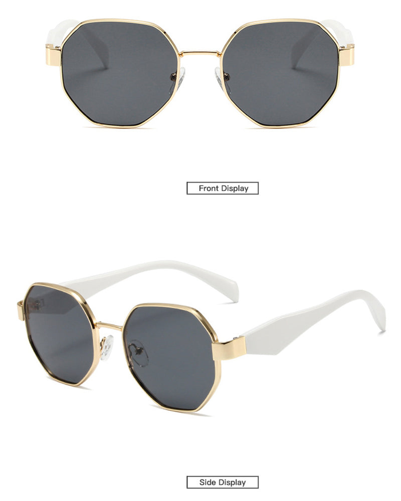 Retro Polygonal Metal Sunglasses – Fashion UV400 Eyewear