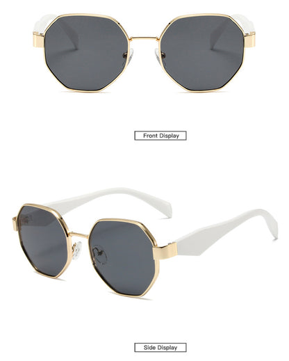Retro Polygonal Metal Sunglasses – Fashion UV400 Eyewear