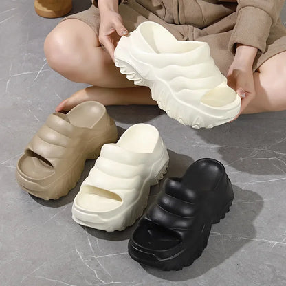 Women’s Platform Wedge Sandals – Open-Toe Summer Slides