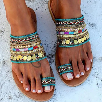 Ceeprints Tassel Flip-Flops