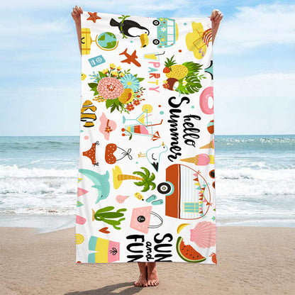 Fruit-Themed Beach Towel & Picnic Mat – Summer Fun Blanket