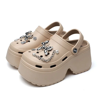 Women’s Cloud Clog Slippers – High Heel Platform Sandals