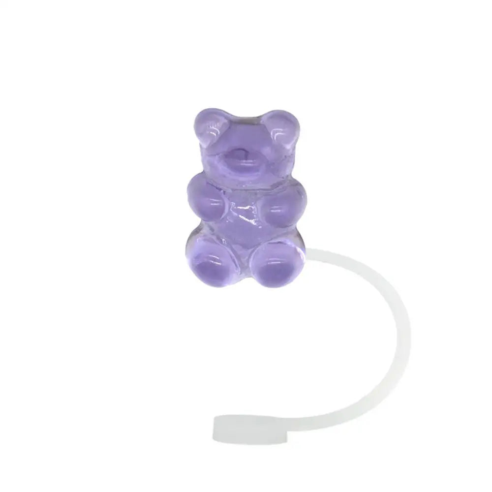 1PC Bear Straw Tip Cover – 10mm Dust-Proof Silicone Topper for 30/40oz Tumblers