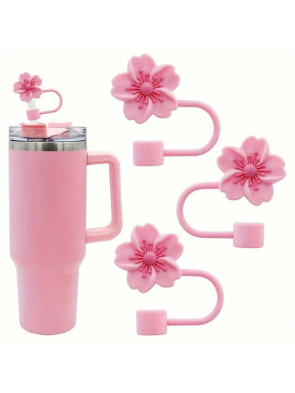 Flower Silicone Straw Covers – Cute Dust Caps for Tumbler Straw Tips