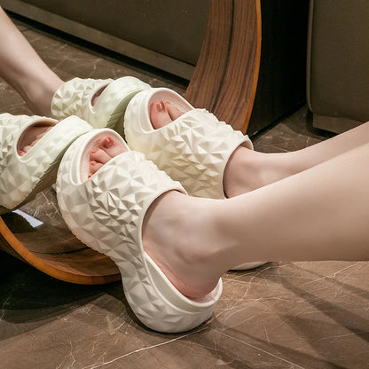 Women’s 7CM High Heel Wedge Flip-Flops – Non-Slip Beach Sandals