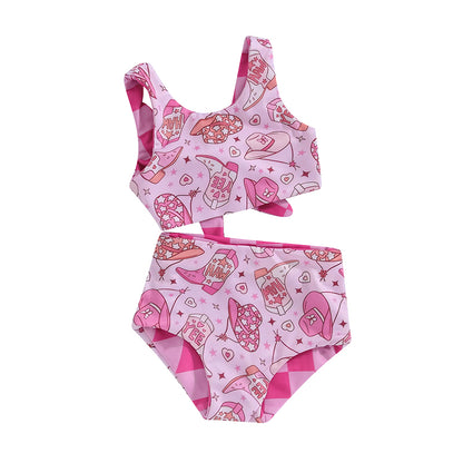 Toddler Girls Swimsuit – Cute Cartoon Bikini Set (1-4 Years)
