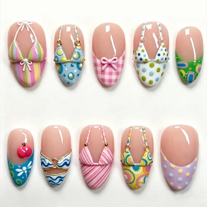 Dopamine 3D No. 10 press-on nails