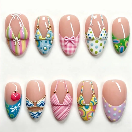 Dopamine 3D No. 10 press-on nails