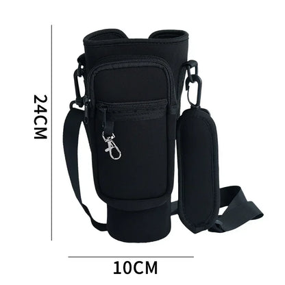 40oz Crossbody Cup Bag – Insulated Diving Fabric with Detachable Strap for Outdoor & Travel