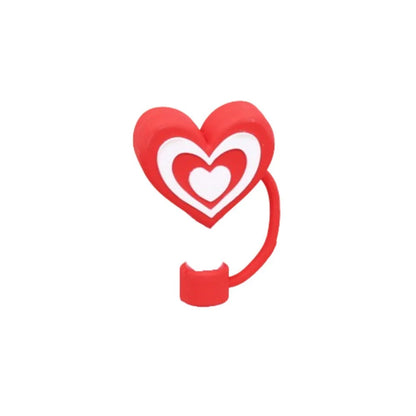 10mm Heart Straw Covers – Kawaii Anti-Spill Silicone Toppers for 30/40oz tumbler