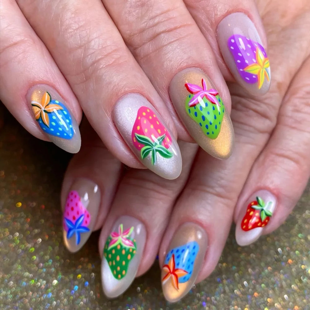 Dopamine 3D No. 15 press-on nails