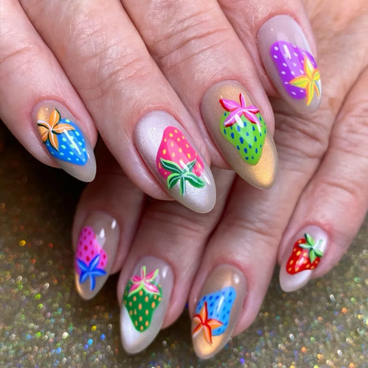 Dopamine 3D No. 15 press-on nails