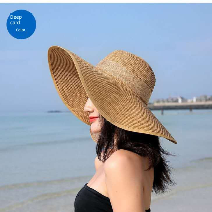 Straw Hat Women's Summer Seaside Travel Vacation Big Brim