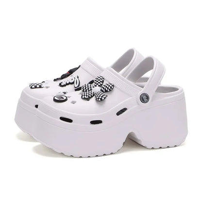 Women’s Cloud Clog Slippers – High Heel Platform Sandals