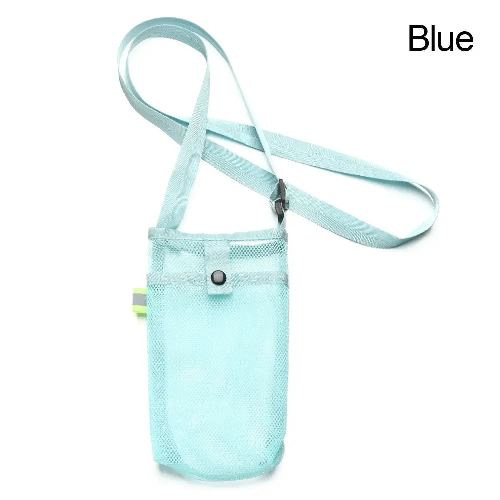 Sport Bottle Holder – Mesh Sleeve with Strap & Phone Pocket for Outdoor Use
