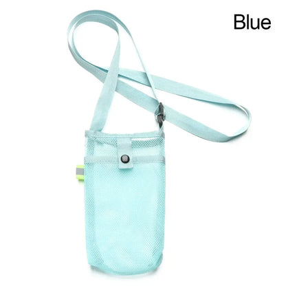 Sport Bottle Holder – Mesh Sleeve with Strap & Phone Pocket for Outdoor Use