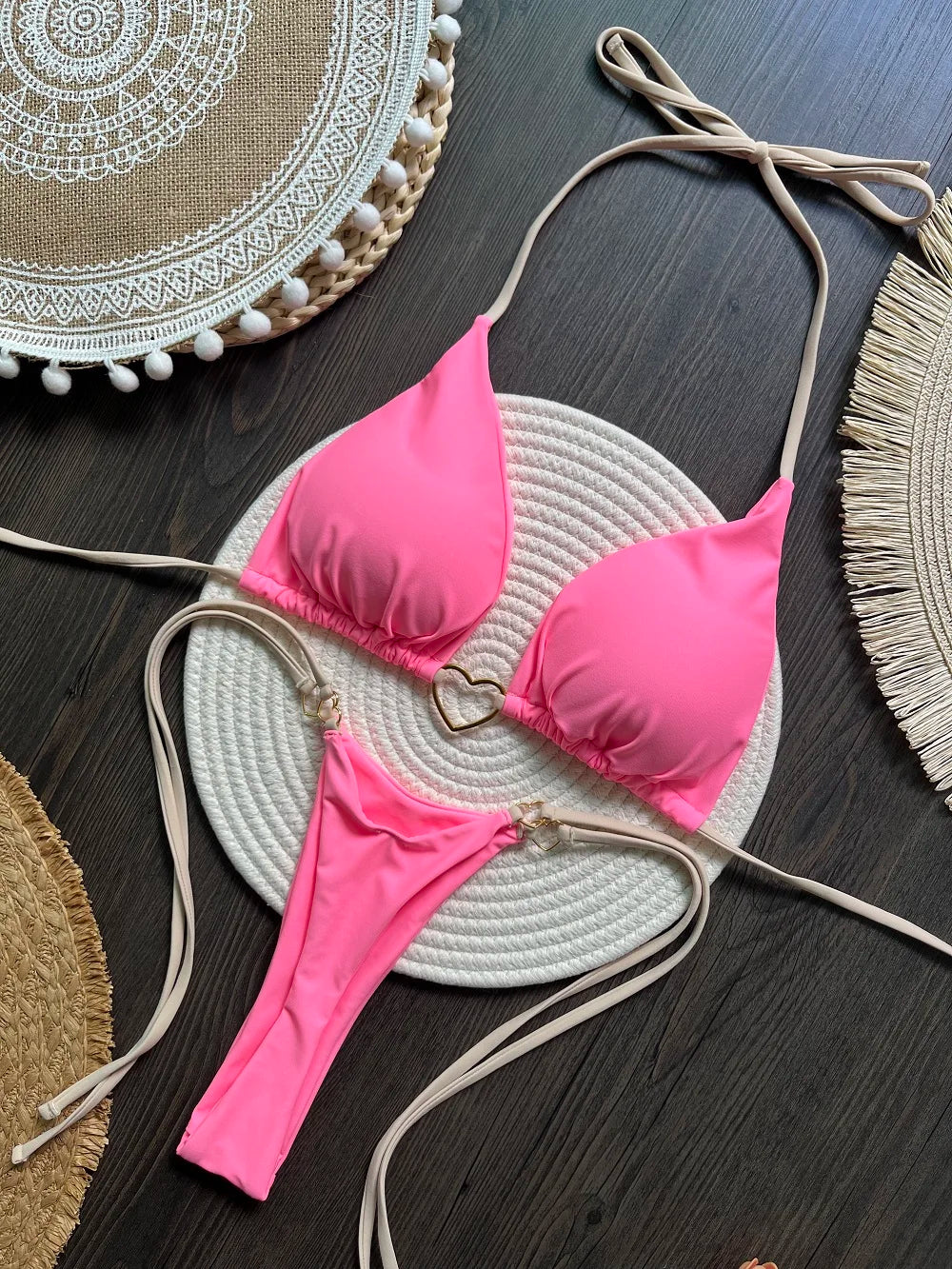Sexy Halter Bikini Set – Brazilian Thong Swimwear