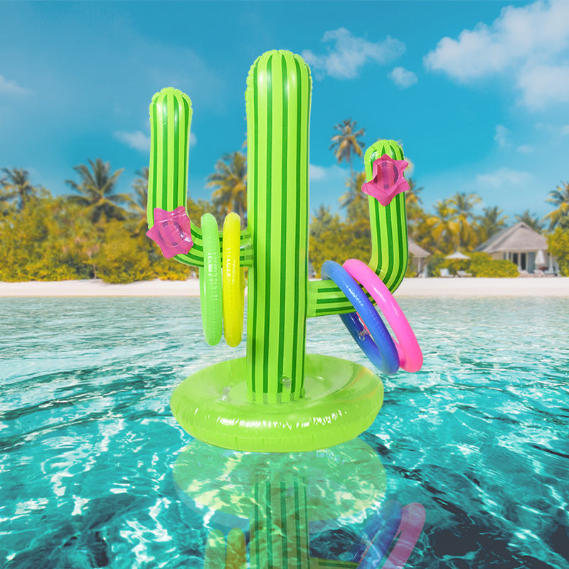 Inflatable Cactus Ring Toss – Fun Pool Party Game