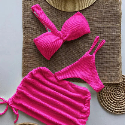 Sexy 3-Piece Micro Bikini Set – Brazilian Thong Swimsuit for Women 2025
