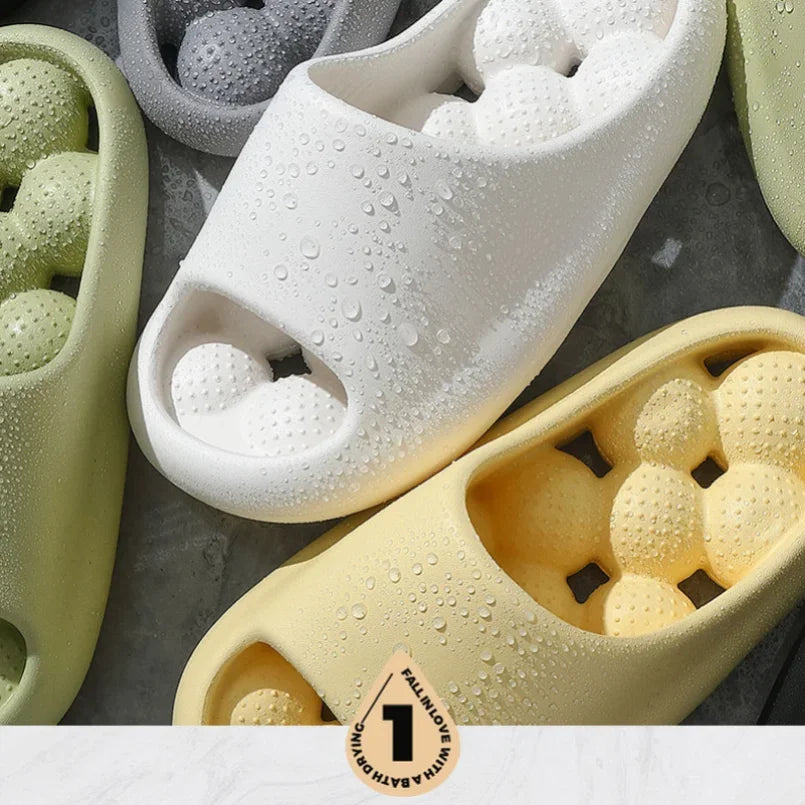 Unisex Summer Cloud EVA Massage Slippers – Non-Slip Beach & Home Slides