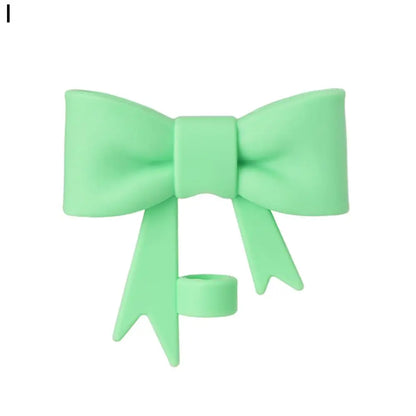 Lovely Bow Straw Covers – Reusable Silicone Toppers for 30/40oz Tumbler
