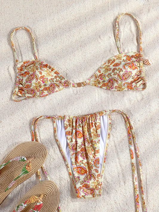ZRTAK 2024 Women's Push-Up Bikini Set – Sexy Two-Piece Swimsuit for Beach & Pool