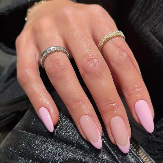 Flower French Almond No. 41 press-on nails