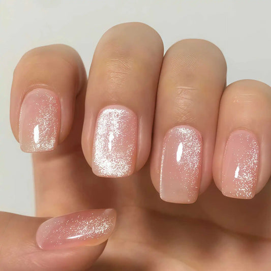 Nude Cat Eye French No. 15 press-on nails