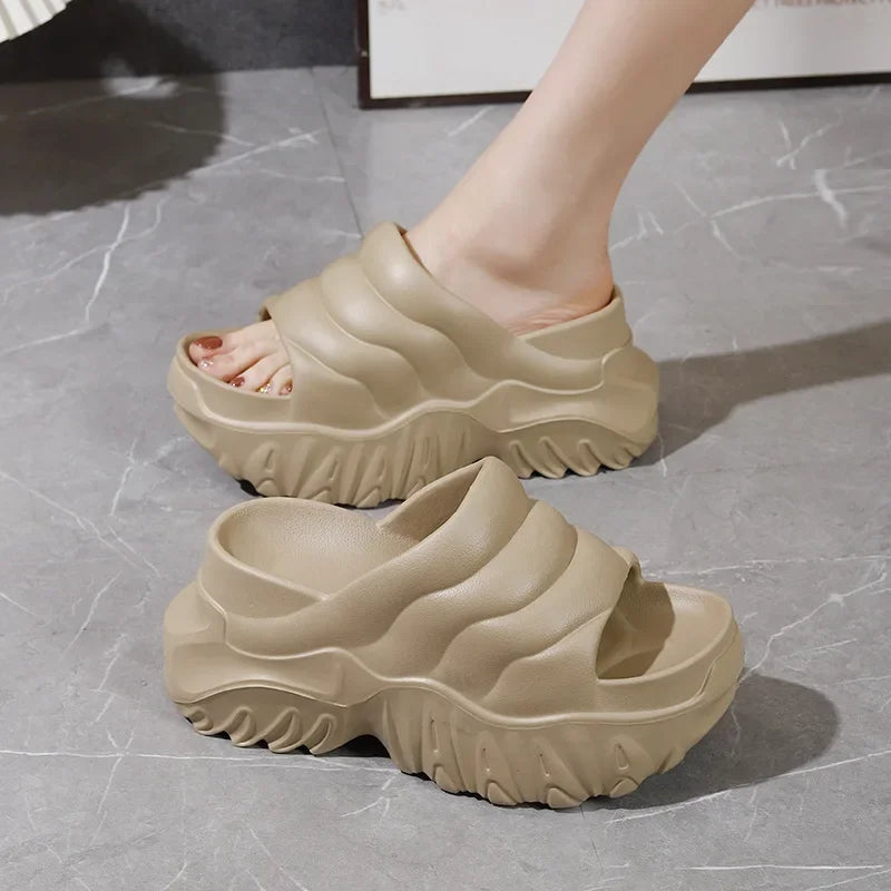 Women’s Platform Wedge Sandals – Open-Toe Summer Slides