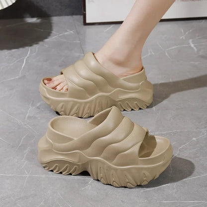 Women’s Platform Wedge Sandals – Open-Toe Summer Slides