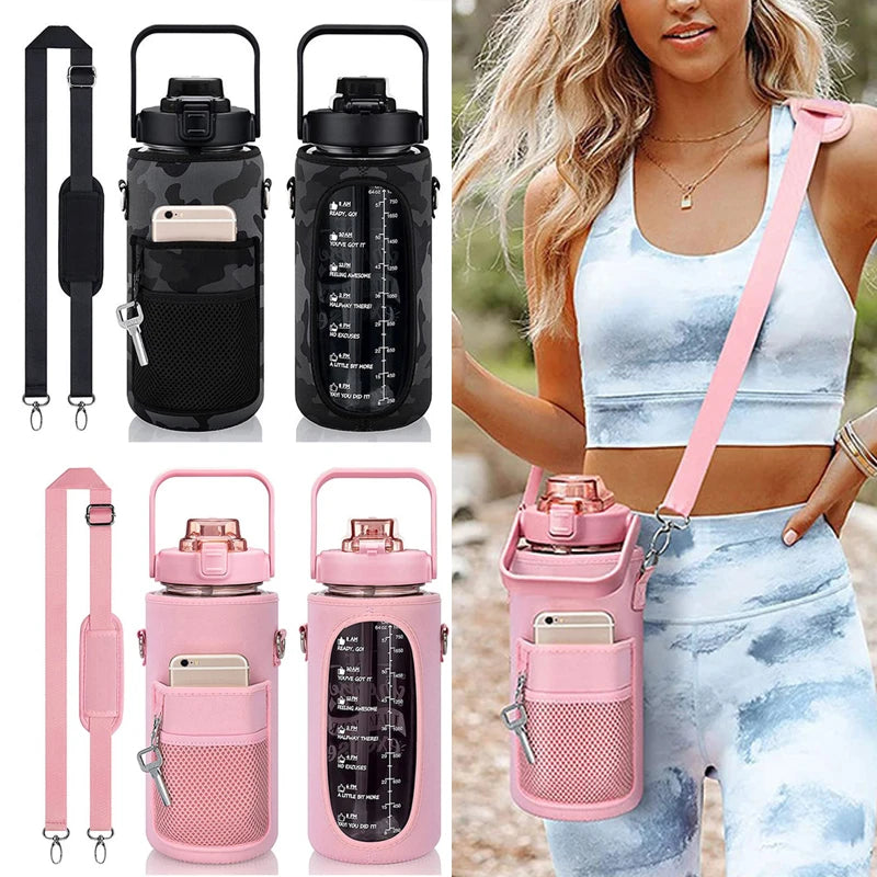 2L Water Bottle Holder – Thermo Pouch with Strap & Carrier Sleeve