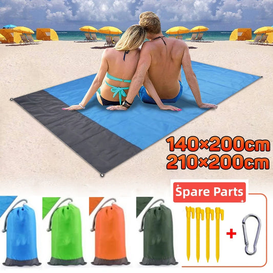 Waterproof Pocket Beach Blanket – Lightweight & Portable (2x2.1m)