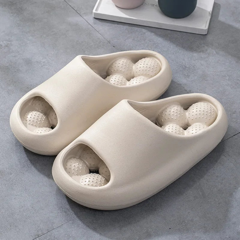 Unisex Summer Cloud EVA Massage Slippers – Non-Slip Beach & Home Slides