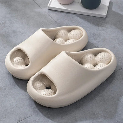 Unisex Summer Cloud EVA Massage Slippers – Non-Slip Beach & Home Slides