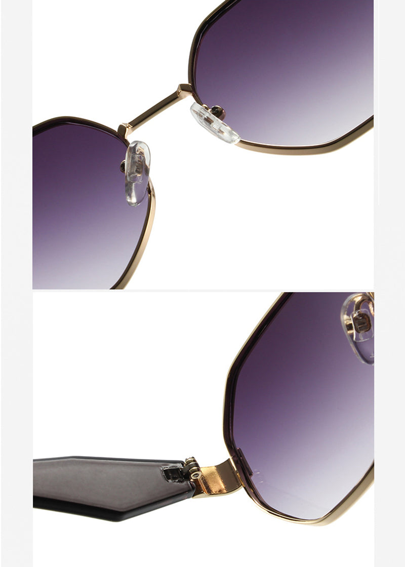 Retro Polygonal Metal Sunglasses – Fashion UV400 Eyewear