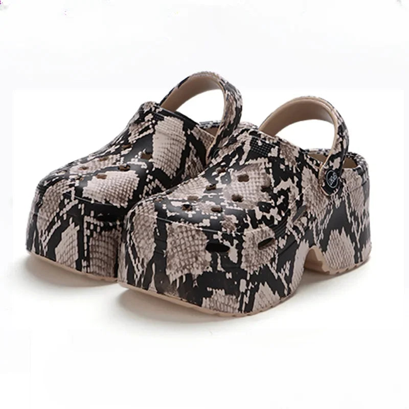 Women’s Cloud Clog Slippers – High Heel Platform Sandals