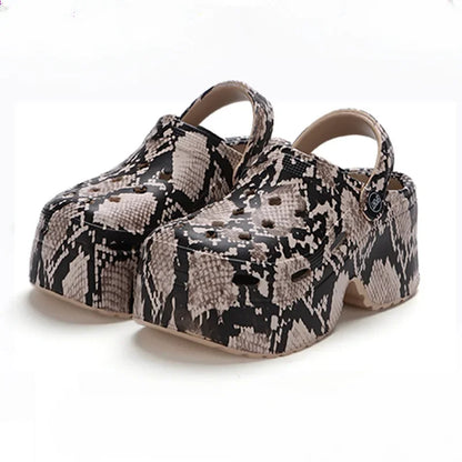 Women’s Cloud Clog Slippers – High Heel Platform Sandals