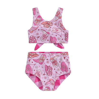 Toddler Girls Swimsuit – Cute Cartoon Bikini Set (1-4 Years)