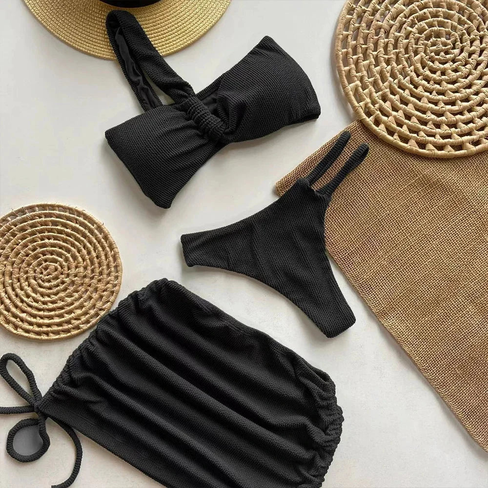 Sexy 3-Piece Micro Bikini Set – Brazilian Thong Swimsuit for Women 2025