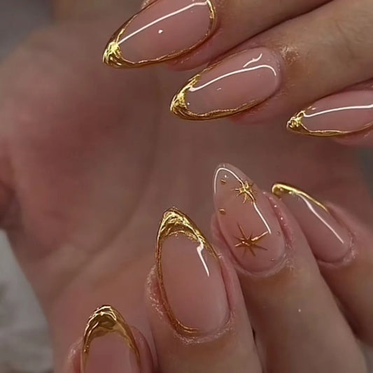 Metallic Cat Eye Almond No. 18 press-on nails