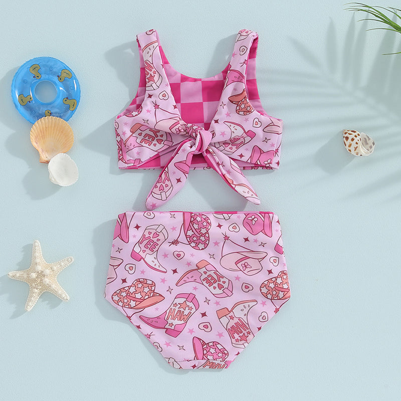 Toddler Girls Swimsuit – Cute Cartoon Bikini Set (1-4 Years)