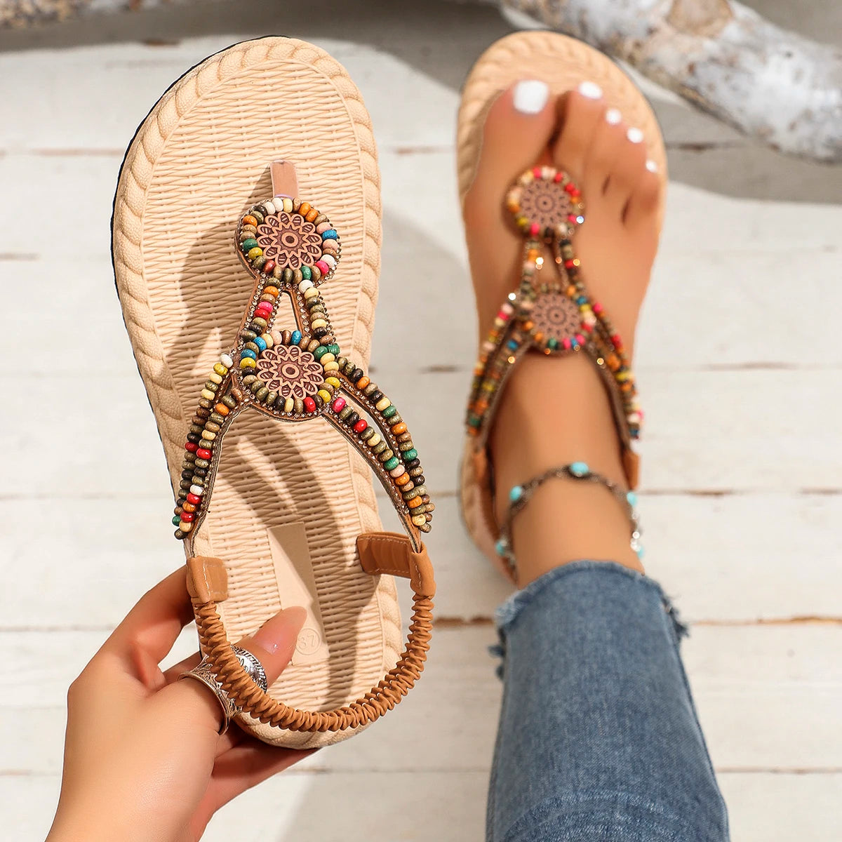 Ceeprints Retro Roman Sandals