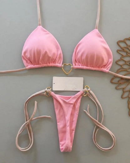 Sexy Halter Bikini Set – Brazilian Thong Swimwear