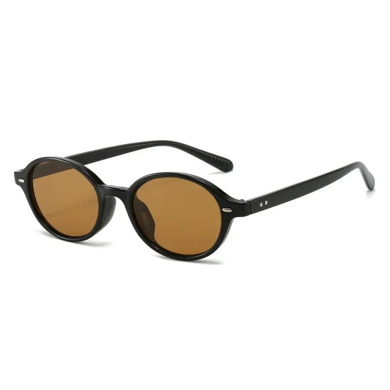 Retro Small Oval Sunglasses – Unisex Vintage Shades