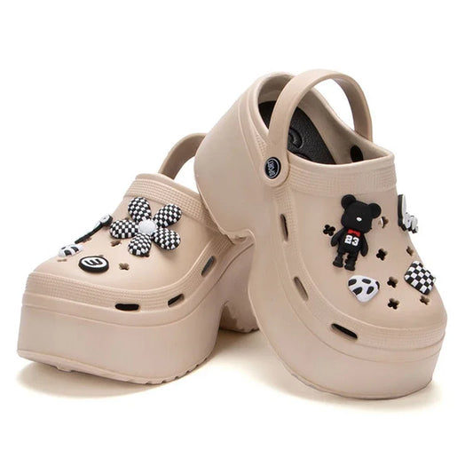 Women’s Cloud Clog Slippers – High Heel Platform Sandals