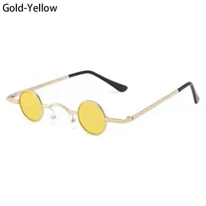 Small Round Rock Punk Sunglasses – Ultra Metal Frame Hip Hop Shades