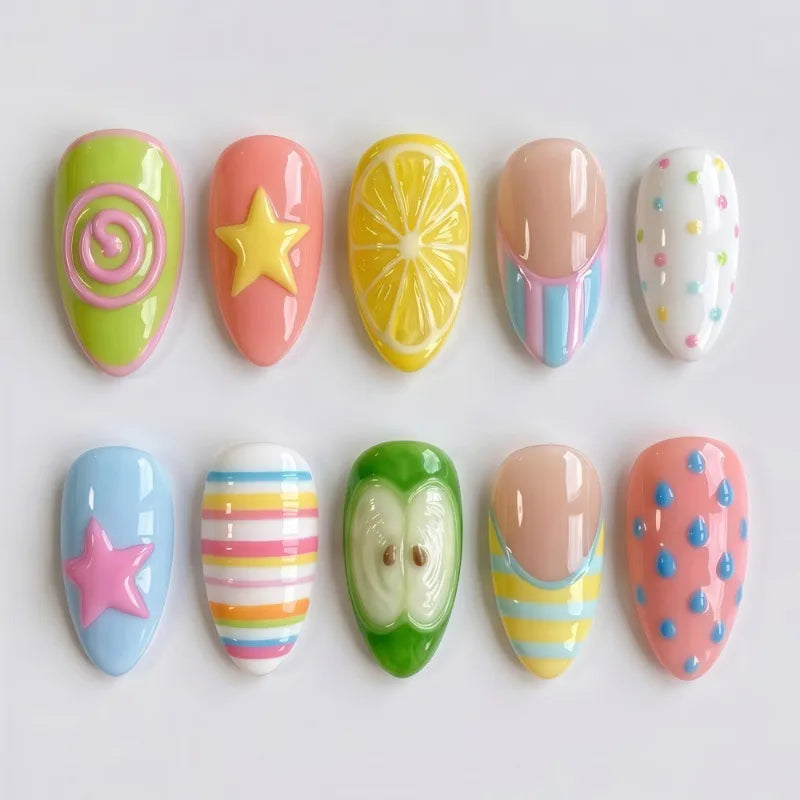 Dopamine 3D No. 02 press-on nails