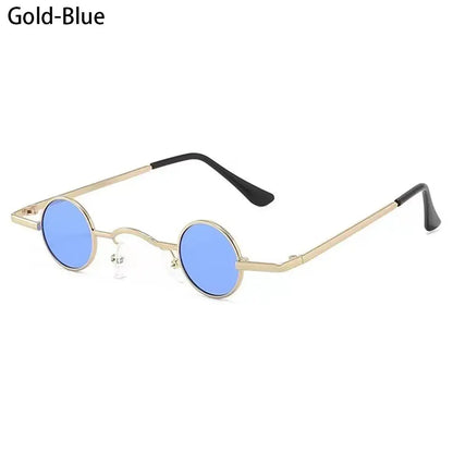 Small Round Rock Punk Sunglasses – Ultra Metal Frame Hip Hop Shades