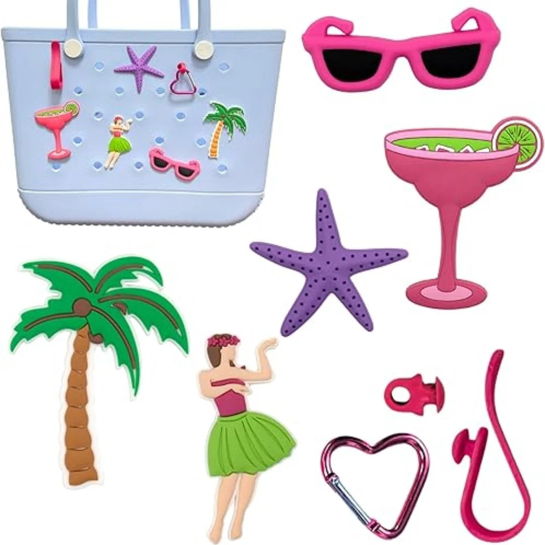 Beach Bag Charms – Pearls, Love, Butterfly & Chain for Simply Southern